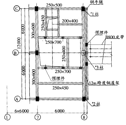 圖1 改造后的抽柱平面布置圖